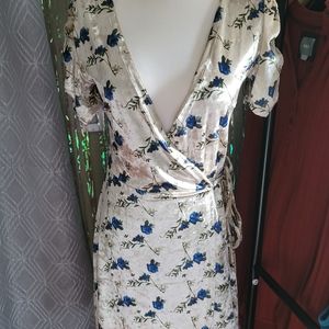 Current mood velvet wrap dress